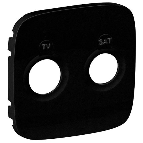 Лицевая панель Legrand Valena Allure для 2-м. розетки TV+SAT антрацит фото Лицевая панель Legrand Valena Allure для 2-м. розетки TV+SAT антрацит картинка